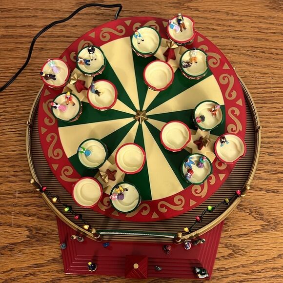 Mr. Christmas Spinning Tea Cups Nottingham Fair Animated Musical Holiday Decor - Picture 3 of 12